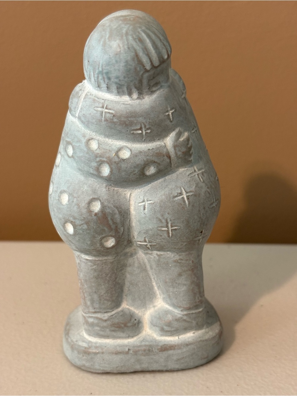 Handcrafted Neutral Ceramic Sculpture - Modern Home Accent